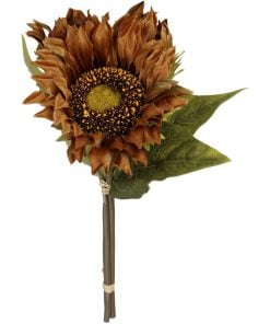 Sunflower Artificial Bouguet Plastic Ochre
