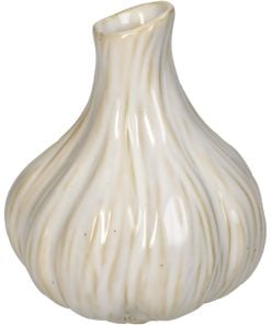 Vase Garlic Fine Earthenware White