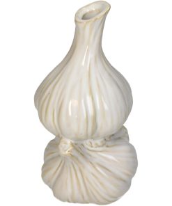 Vase Garlic Fine Earthenware White