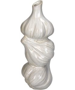 Vase Garlic Fine Earthenware White
