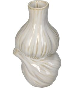 Candle Stick Garlic Fine Earthenware White