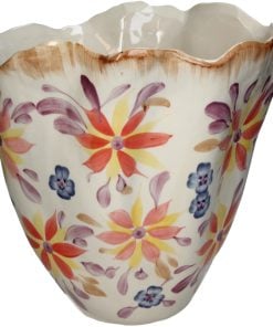 Vase Flowers Fine Earthenware Multi