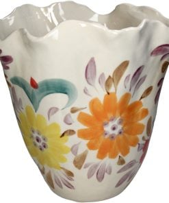 Vase Flowers Fine Earthenware Multi