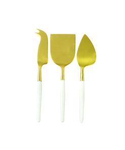 White And Gold Cheese Set