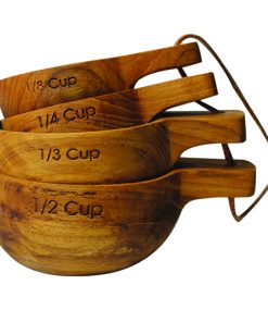 Teak Measuring Cups/Handle