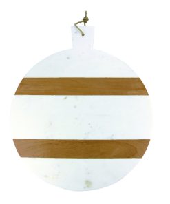Wh Marble Wood Stripe Board