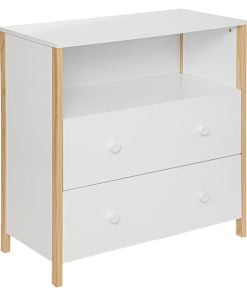 Kima White Wood Chest