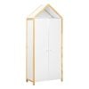 Kima White Wood Wardrobe