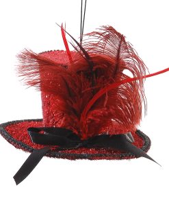 Red Black Mad Hatter Orn