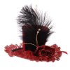 Burgundy Black Gold Hat Orn