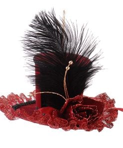 Burgundy Black Gold Hat Orn