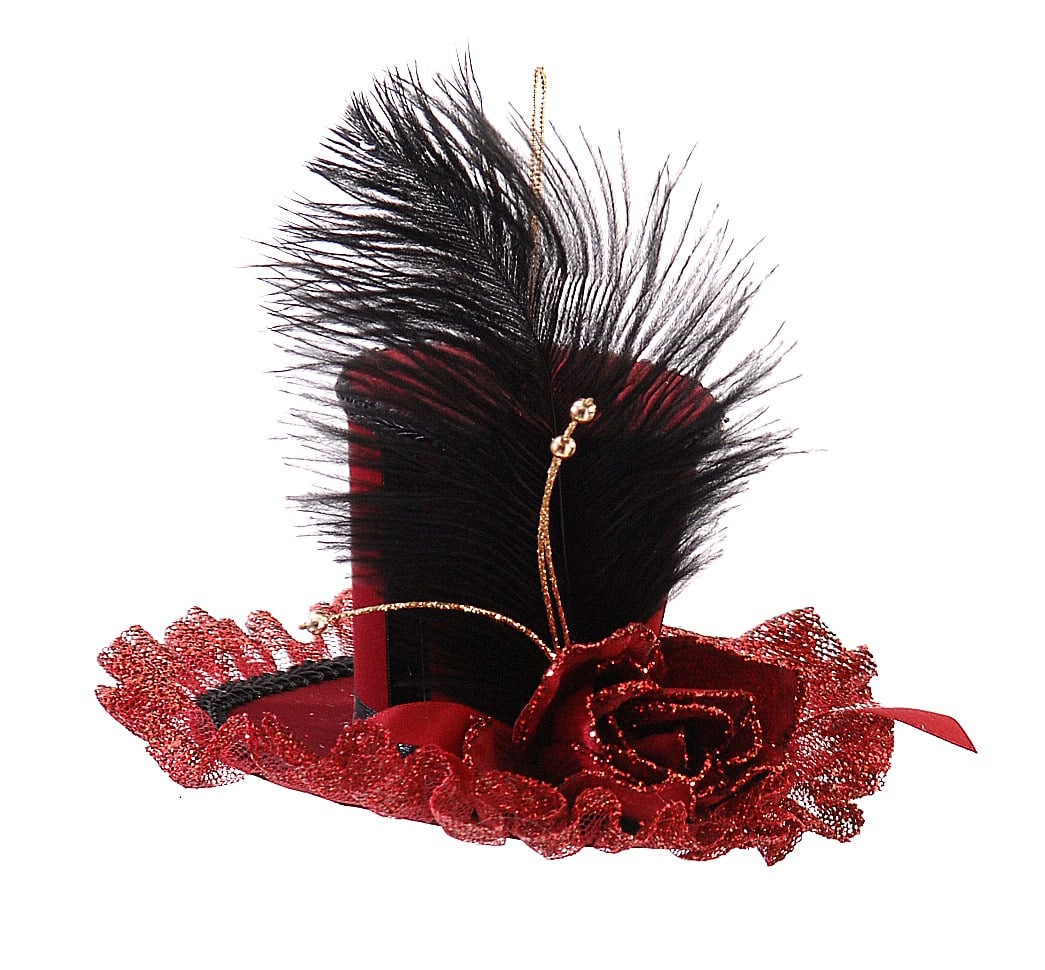 Burgundy Black Gold Hat Orn Burgundy Black Gold Hat Orn