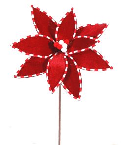 Branch Red Flower & Wht Strips