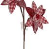 Branch Red&White Plaid Flowers