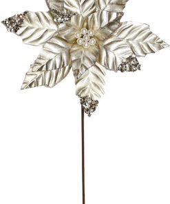 Branch W/Champagne Gold Flower