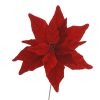 Branch W/Red Velvet Poinsetia