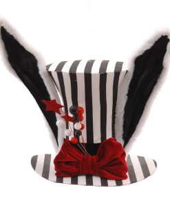 Black/White Fabric Hat Stripes