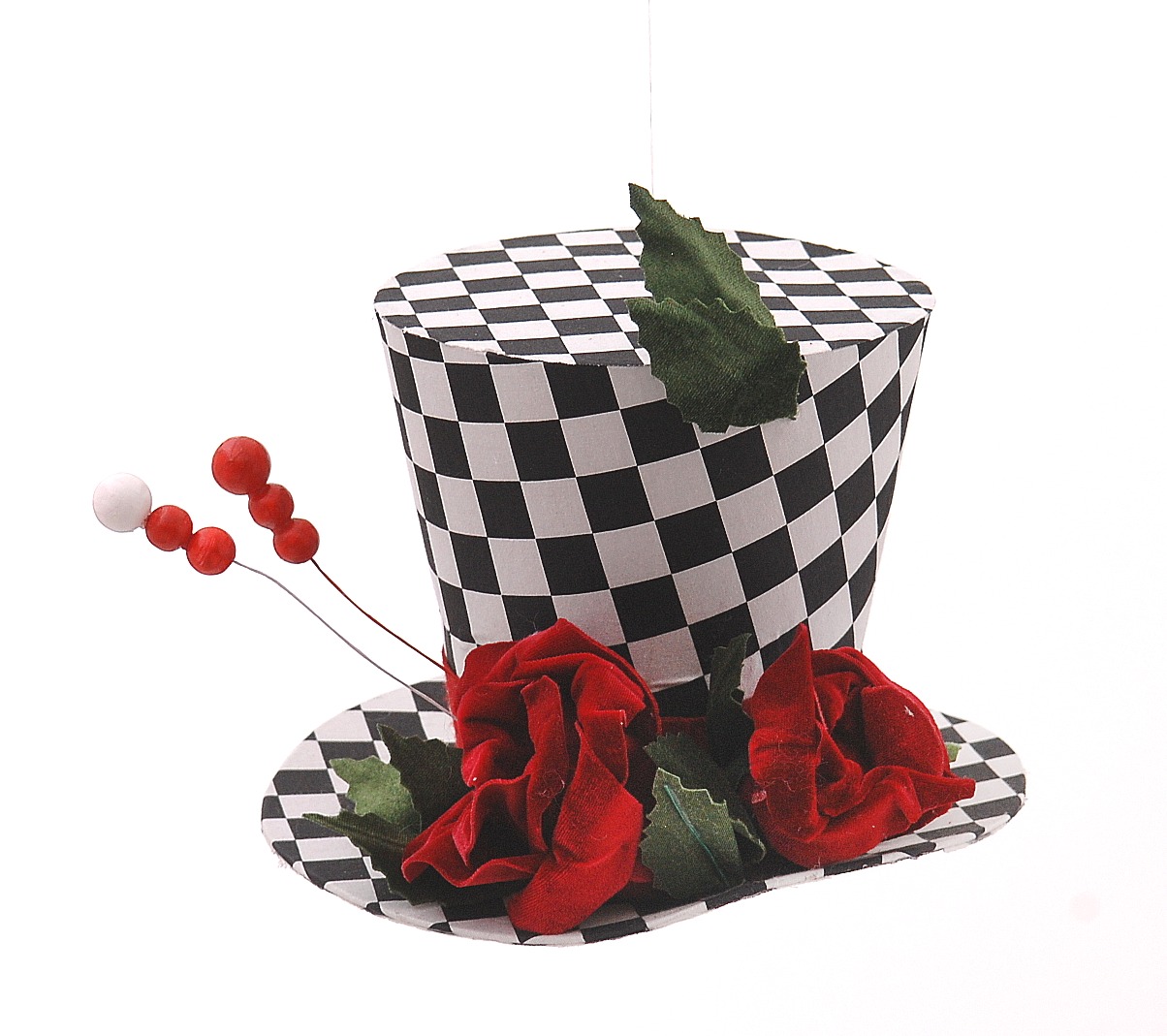Fabric Blck Wh Checkered Hat Fabric Blck Wh Checkered Hat