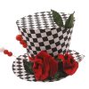 Fabric Black Wh Checkered Hat Fabric Black Wh Checkered Hat