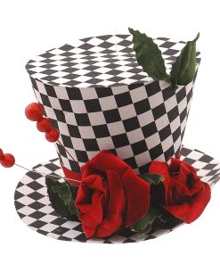 Fabric Black Wh Checkered Hat