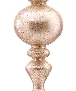Glass Gold Finial Orn
