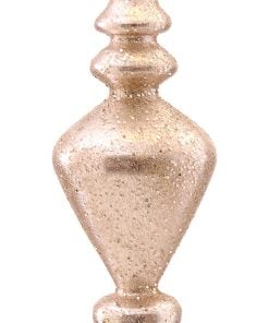 Glass Gold Finial Orn