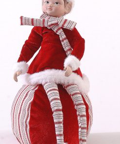Red/White Elf On Ball