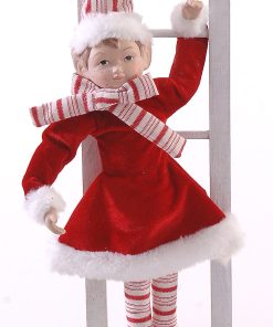 3/12-50Cm Elf Girl On A Ladder