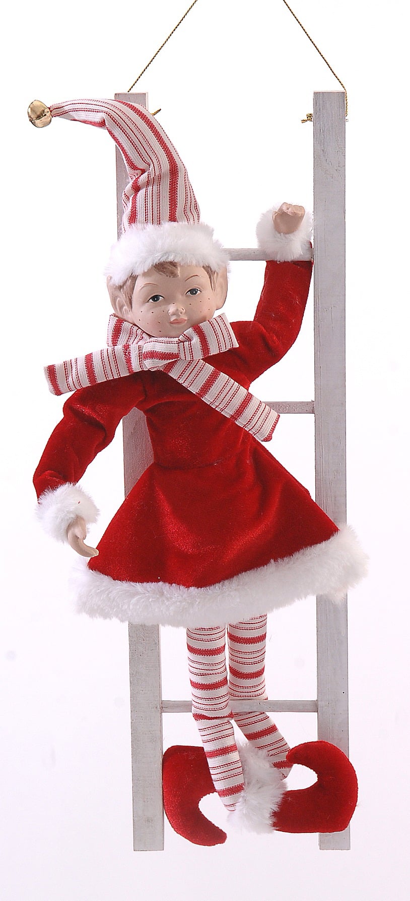 3/12-50Cm Elf Girl On A Ladder 3/12-50Cm Elf Girl On A Ladder