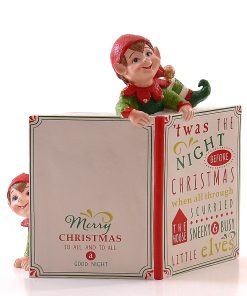 Resin Elves Peeking Of A Book