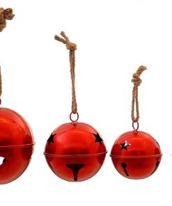 Metal Red Bell Rope Decoration