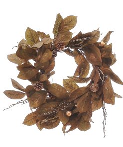 Gold Wreath W/Pinecones