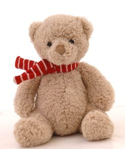Cream Fur Bear W/Scarf