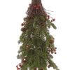 Burlap Tree W/Red Berries