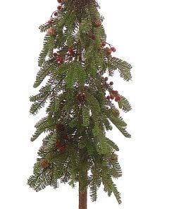 Burlap Tree W/Red Berries