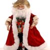 1/2-81Cm Red Gold Santa W/Cape