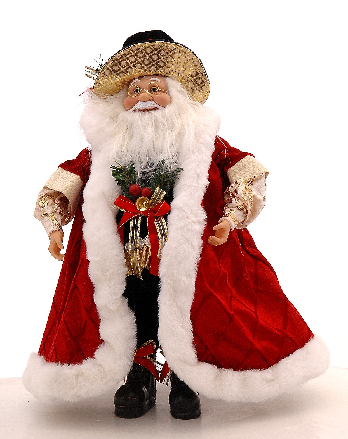 1/2-81Cm Red Gold Santa W/Cape 1/2-81Cm Red Gold Santa W/Cape