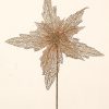 Organza Gold Flower W/Branch
