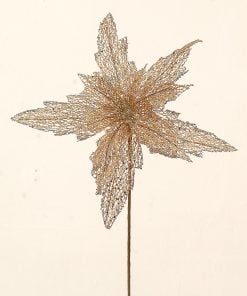 Organza Gold Flower W/Branch