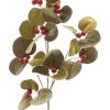 Spray Green Leaves & Red Beads Spray Green Leaves & Red Beads