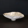 Thanni Maia Large Oval Bowl White & Gold
