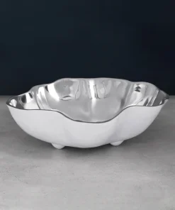 Thanni Onyx Medium Bowl White & Silver