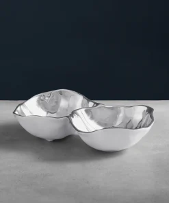 Thanni Onyx Double Dip White & Silver