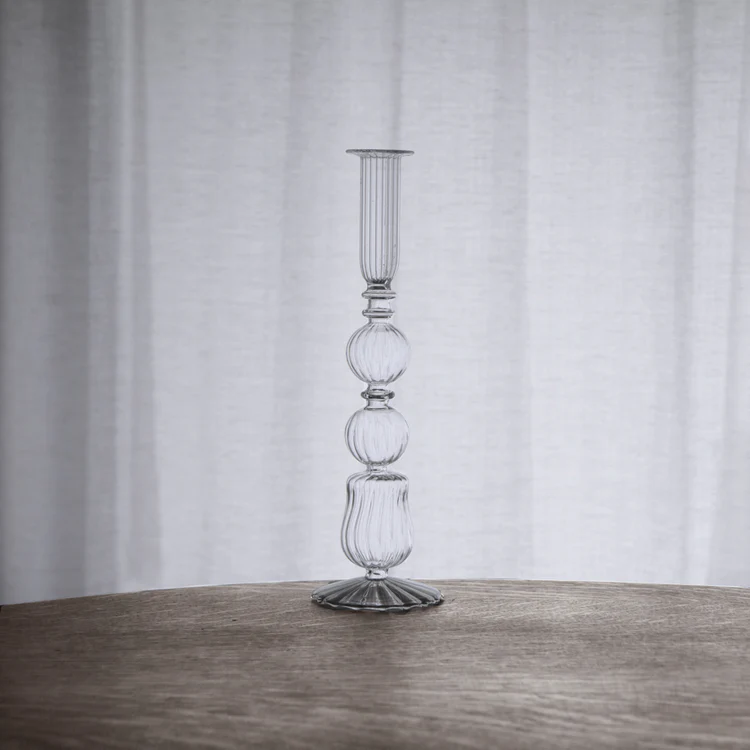 I130634 Glass Cambridge Emma Candlestick Holder Set Of 2
