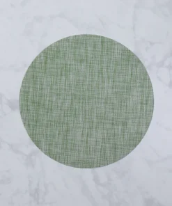 Vida Round Woven Placemats Set Of 4 Green