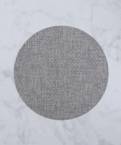 Vida Round Woven Placemats Set Of 4 Charcoal
