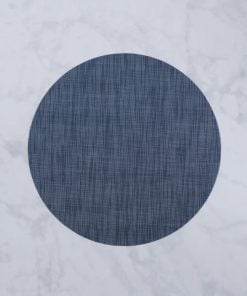 Vida  Round Woven Placemats Set Of 4 Navy