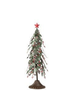 Xmas Tr Ft Leav Met Grn/Red S