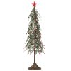 Xmas Tr Ft Leav Met Grn/Red L