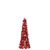 Cone Deco Balls Pl Red/Gold S